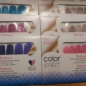 Color Street Nail Strips in Purple, Pink, and Blue Glitter